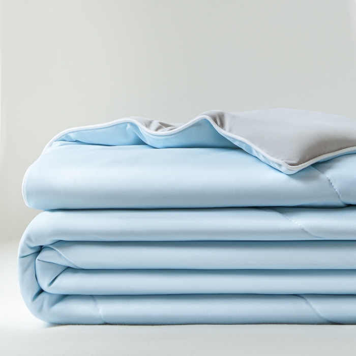 库里梦家纺 2026新款深海水藻凉感被夏被夏凉被空调被礼盒装 冰蓝-灰