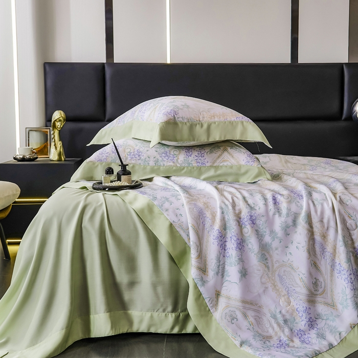 91家纺网 家纺一手货源 找家纺 CINNY馨宜 2026新款天丝莱赛尔数码印花夏被 梦境之翼