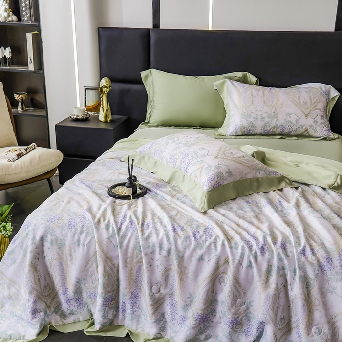 91家纺网 家纺一手货源 找家纺 CINNY馨宜 2026新款天丝莱赛尔数码印花夏被 梦境之翼