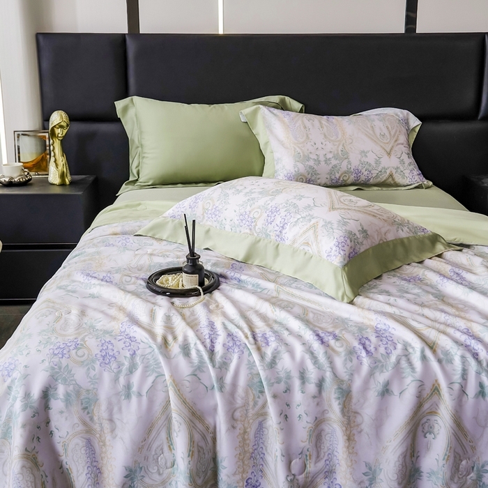 91家纺网 家纺一手货源 找家纺 CINNY馨宜 2026新款天丝莱赛尔数码印花夏被 梦境之翼