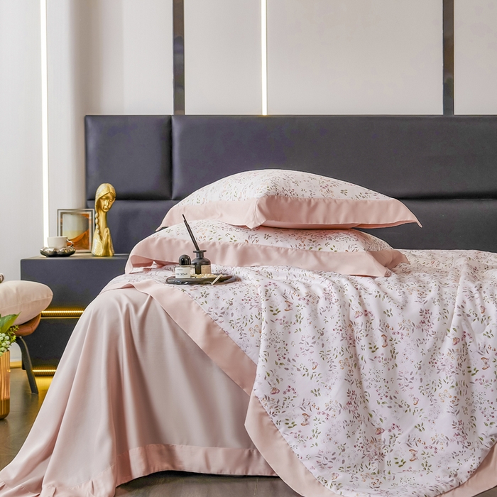 91家纺网 家纺一手货源 找家纺 CINNY馨宜 2026新款天丝莱赛尔数码印花夏被 吟禾暮