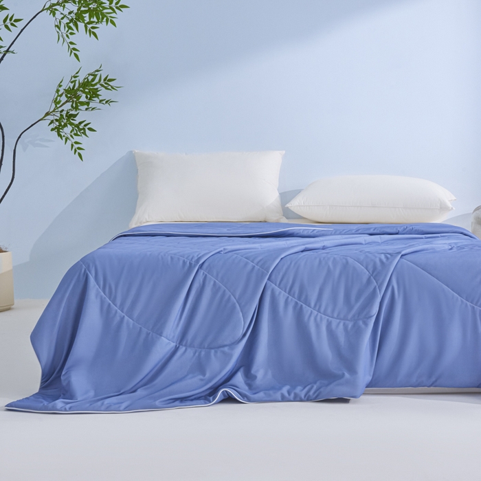 91家纺网 家纺一手货源 找家纺 库里梦家纺 2026新款深海水藻凉感被夏被夏凉被空调被礼盒装 青蓝