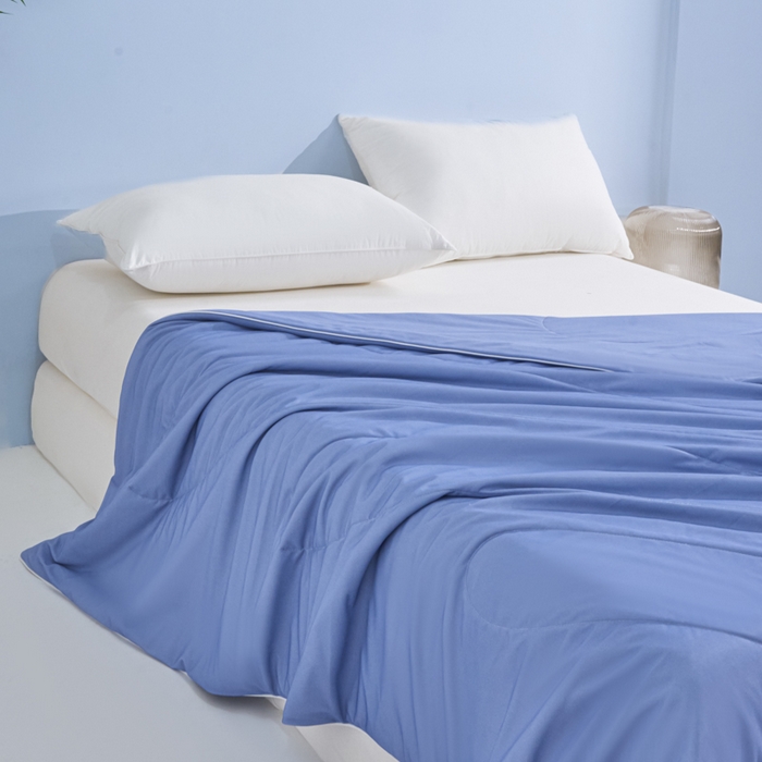 91家纺网 家纺一手货源 找家纺 库里梦家纺 2026新款深海水藻凉感被夏被夏凉被空调被礼盒装 青蓝