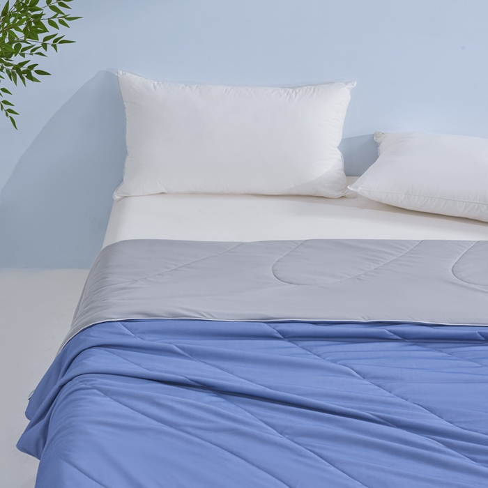 91家纺网 家纺一手货源 找家纺 库里梦家纺 2026新款深海水藻凉感被夏被夏凉被空调被礼盒装 青蓝-灰