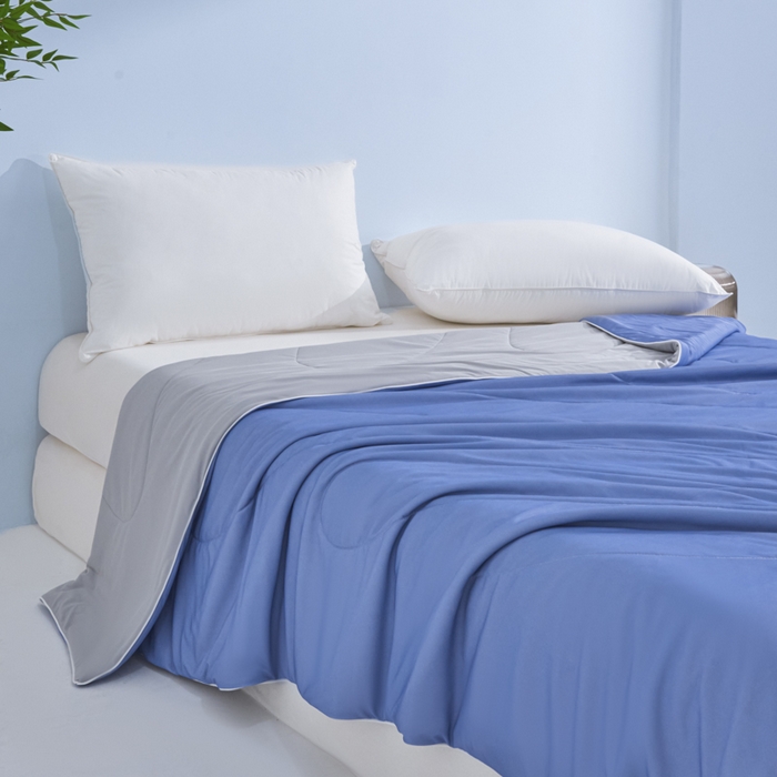 91家纺网 家纺一手货源 找家纺 库里梦家纺 2026新款深海水藻凉感被夏被夏凉被空调被礼盒装 青蓝-灰