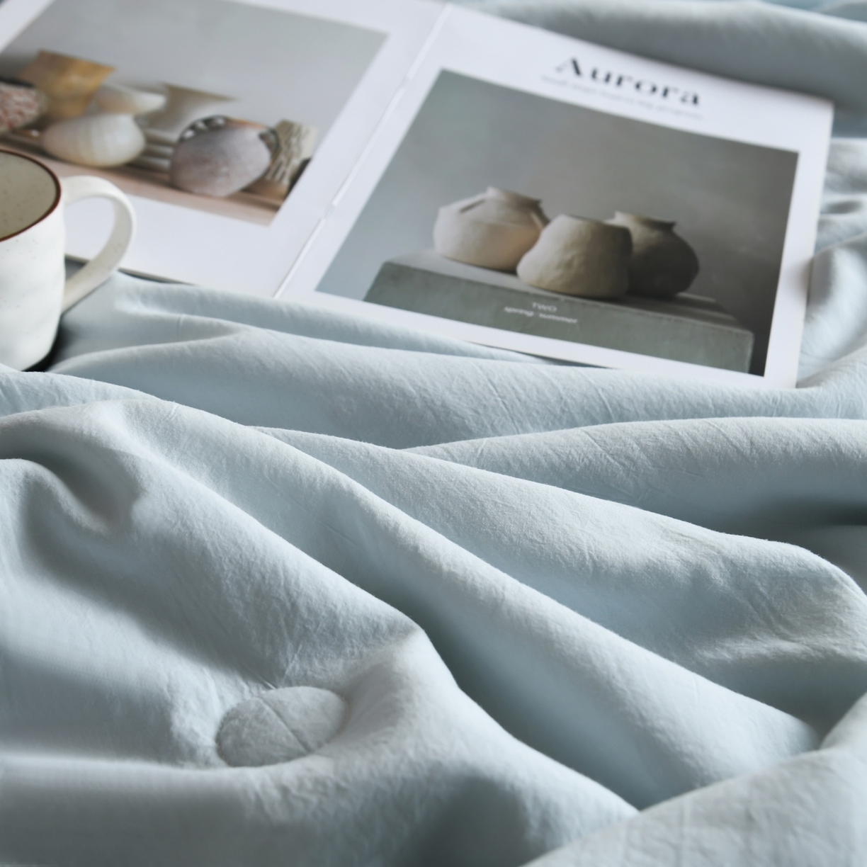 91家纺网 家纺一手货源 找家纺 CINNY馨宜 2026新款水洗天丝莱赛尔夏被空调被 兰色