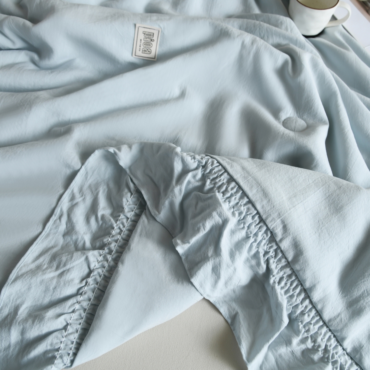 91家纺网 家纺一手货源 找家纺 CINNY馨宜 2026新款水洗天丝莱赛尔夏被空调被 兰色
