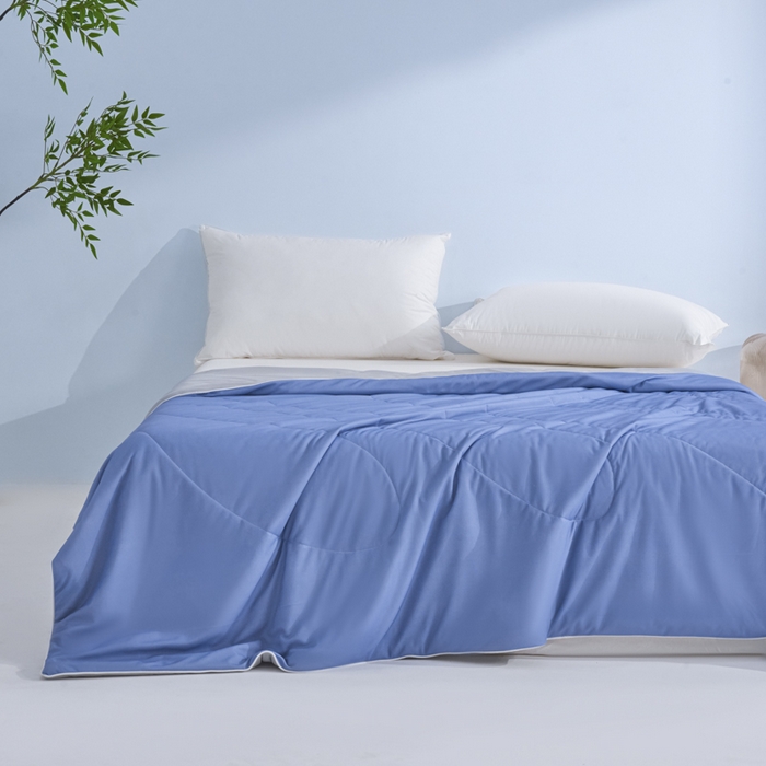 91家纺网 家纺一手货源 找家纺 库里梦家纺 2026新款深海水藻凉感被夏被夏凉被空调被礼盒装 青蓝-灰