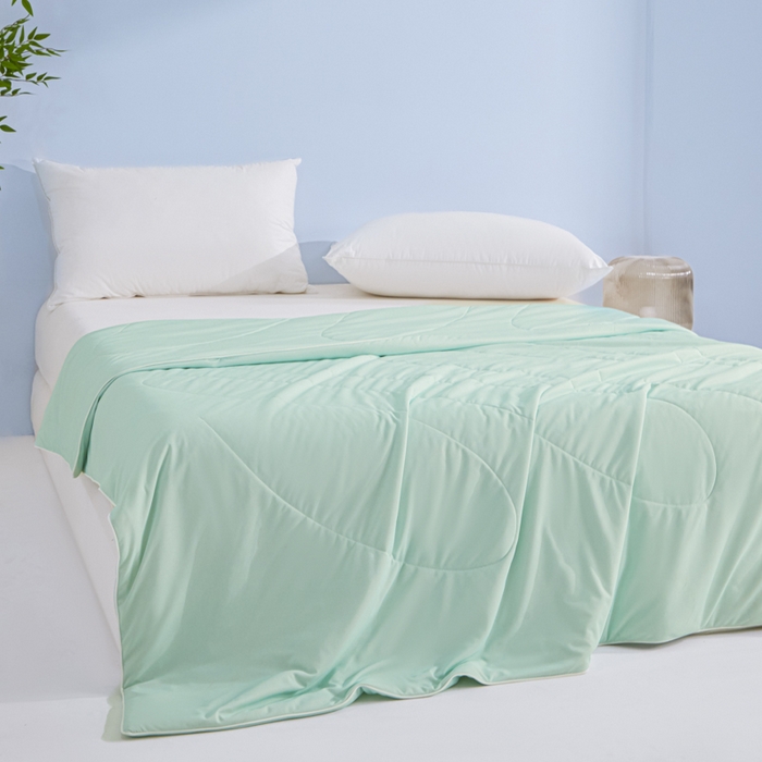 91家纺网 家纺一手货源 找家纺 库里梦家纺 2026新款深海水藻凉感被夏被夏凉被空调被礼盒装 水波绿