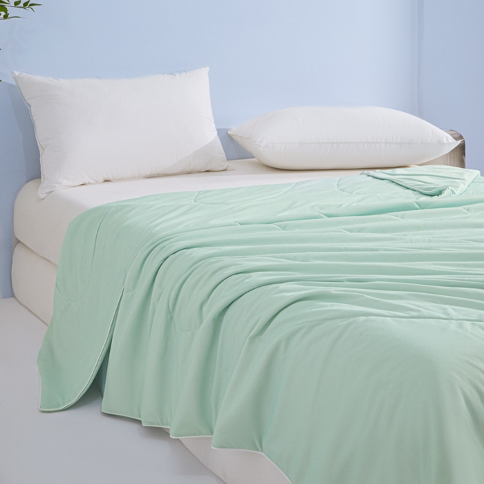 91家纺网 家纺一手货源 找家纺 库里梦家纺 2026新款深海水藻凉感被夏被夏凉被空调被礼盒装 水波绿