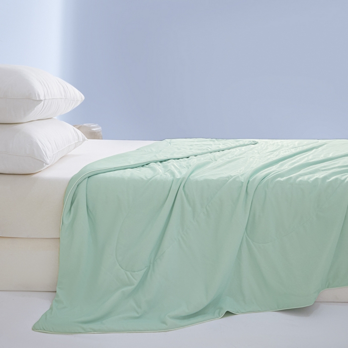 91家纺网 家纺一手货源 找家纺 库里梦家纺 2026新款深海水藻凉感被夏被夏凉被空调被礼盒装 水波绿