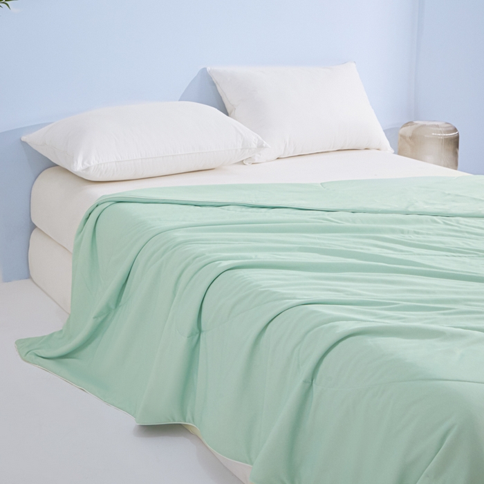 91家纺网 家纺一手货源 找家纺 库里梦家纺 2026新款深海水藻凉感被夏被夏凉被空调被礼盒装 水波绿