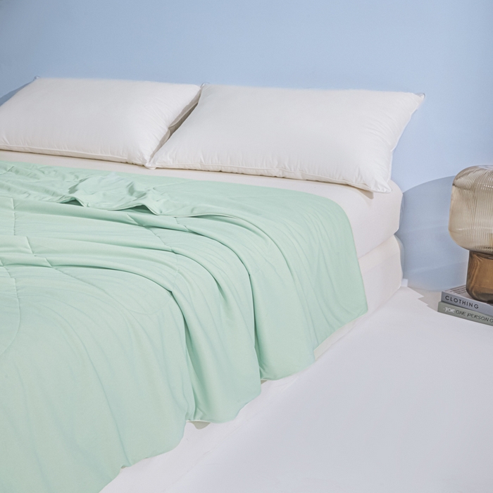 91家纺网 家纺一手货源 找家纺 库里梦家纺 2026新款深海水藻凉感被夏被夏凉被空调被礼盒装 水波绿