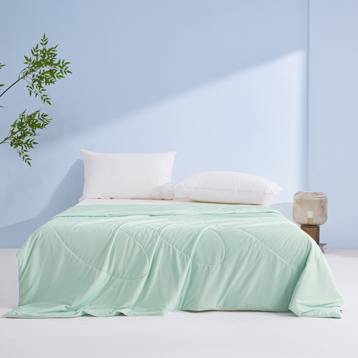 91家纺网 家纺一手货源 找家纺 库里梦家纺 2026新款深海水藻凉感被夏被夏凉被空调被礼盒装 水波绿