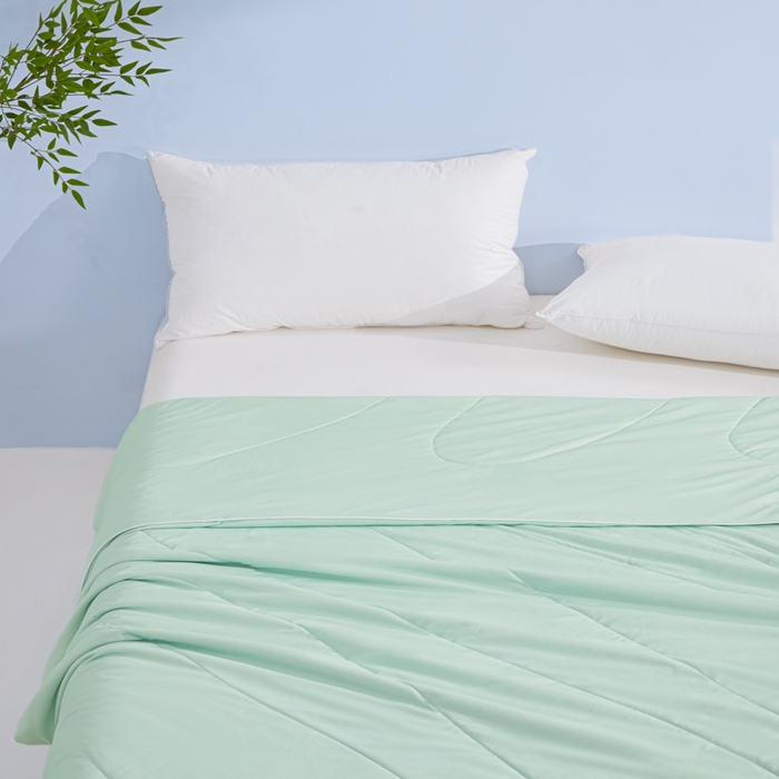 91家纺网 家纺一手货源 找家纺 库里梦家纺 2026新款深海水藻凉感被夏被夏凉被空调被礼盒装 水波绿