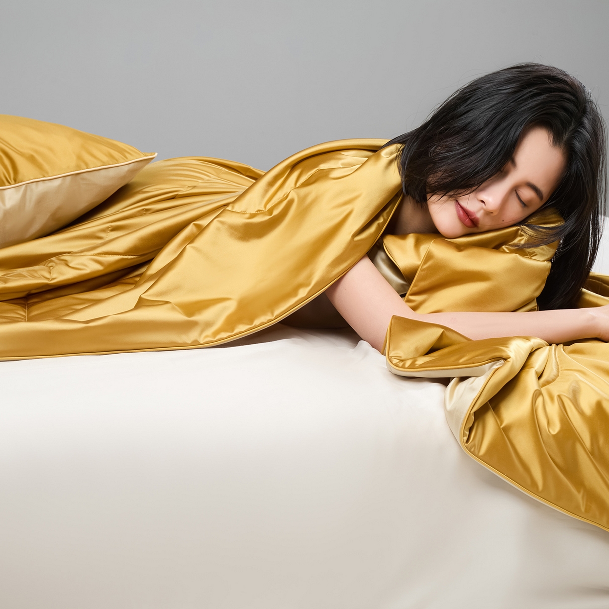 91家纺网 家纺一手货源 找家纺 （总）CINNY馨宜 2026新款水光锦氨凉感夏被空调被夏凉被