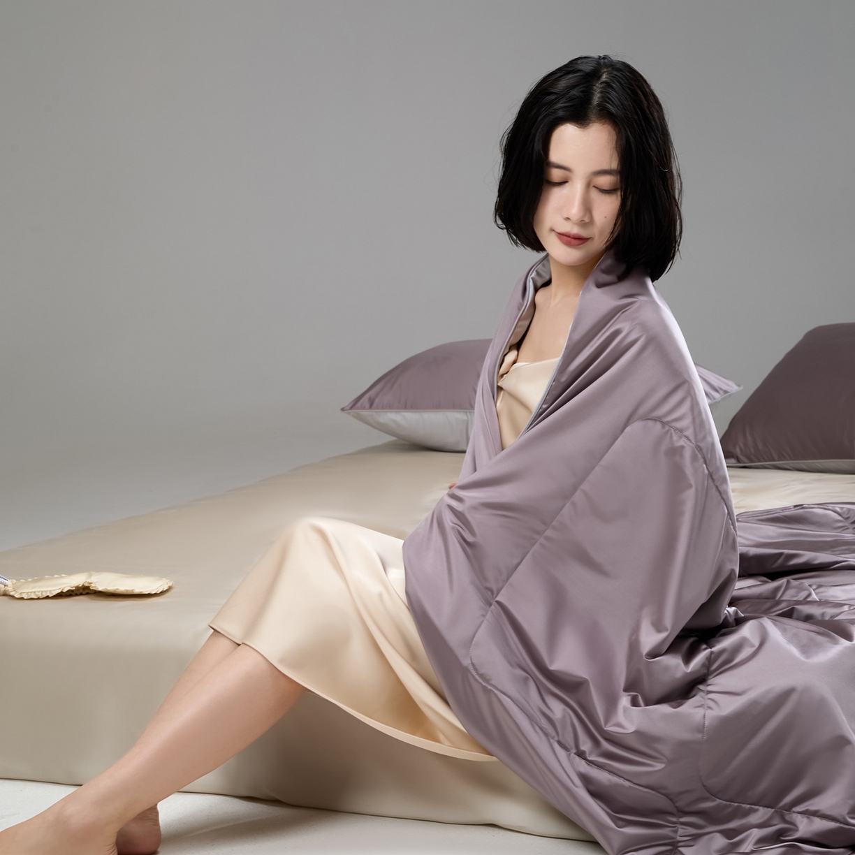 91家纺网 家纺一手货源 找家纺 （总）CINNY馨宜 2026新款水光锦氨凉感夏被空调被夏凉被