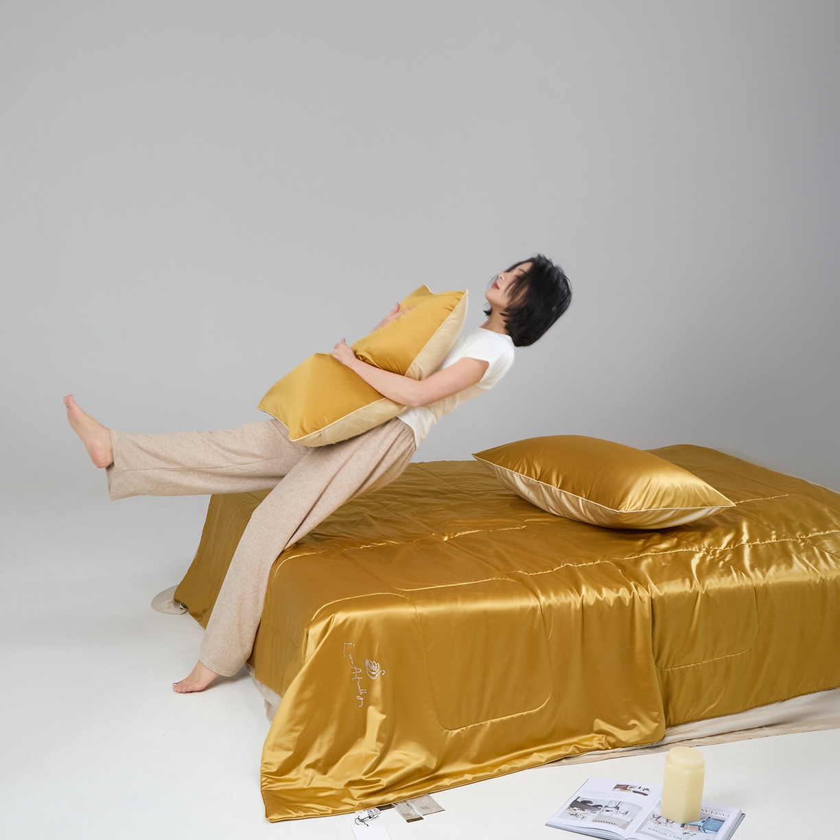 91家纺网 家纺一手货源 找家纺 （总）CINNY馨宜 2026新款水光锦氨凉感夏被空调被夏凉被