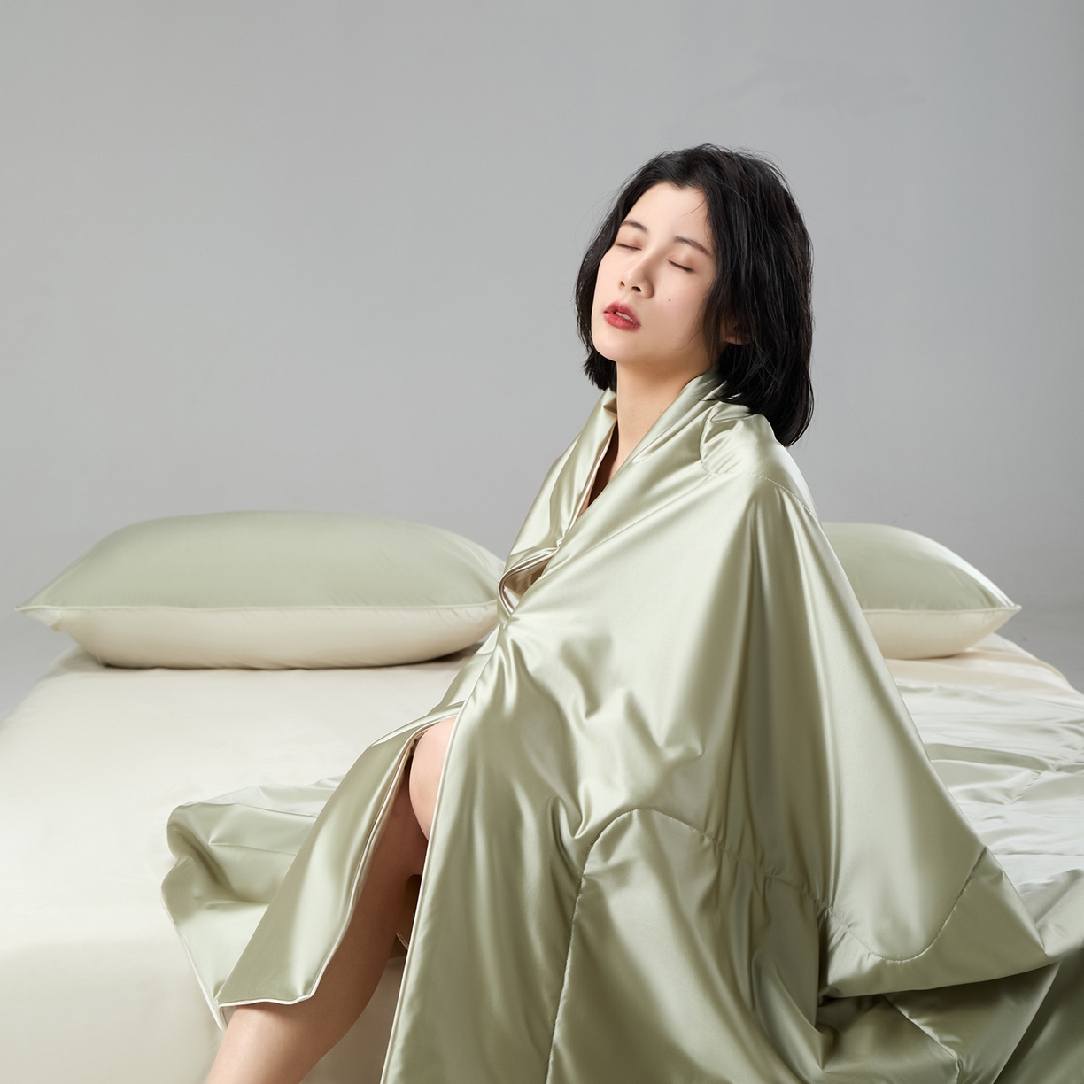 91家纺网 家纺一手货源 找家纺 （总）CINNY馨宜 2026新款水光锦氨凉感夏被空调被夏凉被