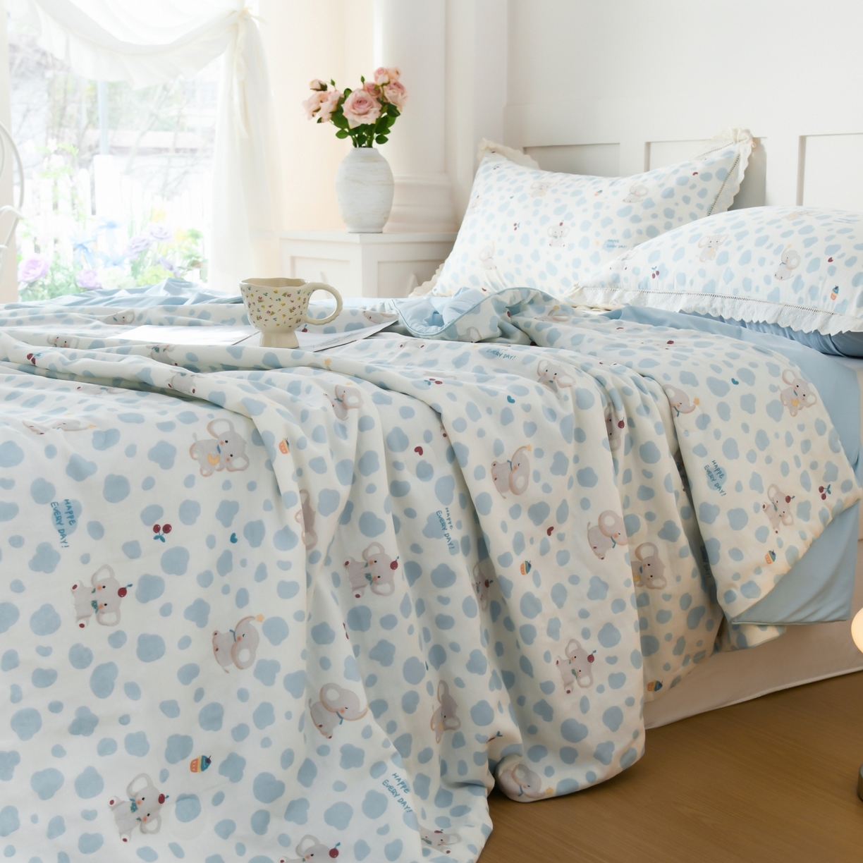 91家纺网 家纺一手货源 找家纺 （总）CINNY馨宜 2026新款双层纱锦氨凉感夏被双面睡感夏被