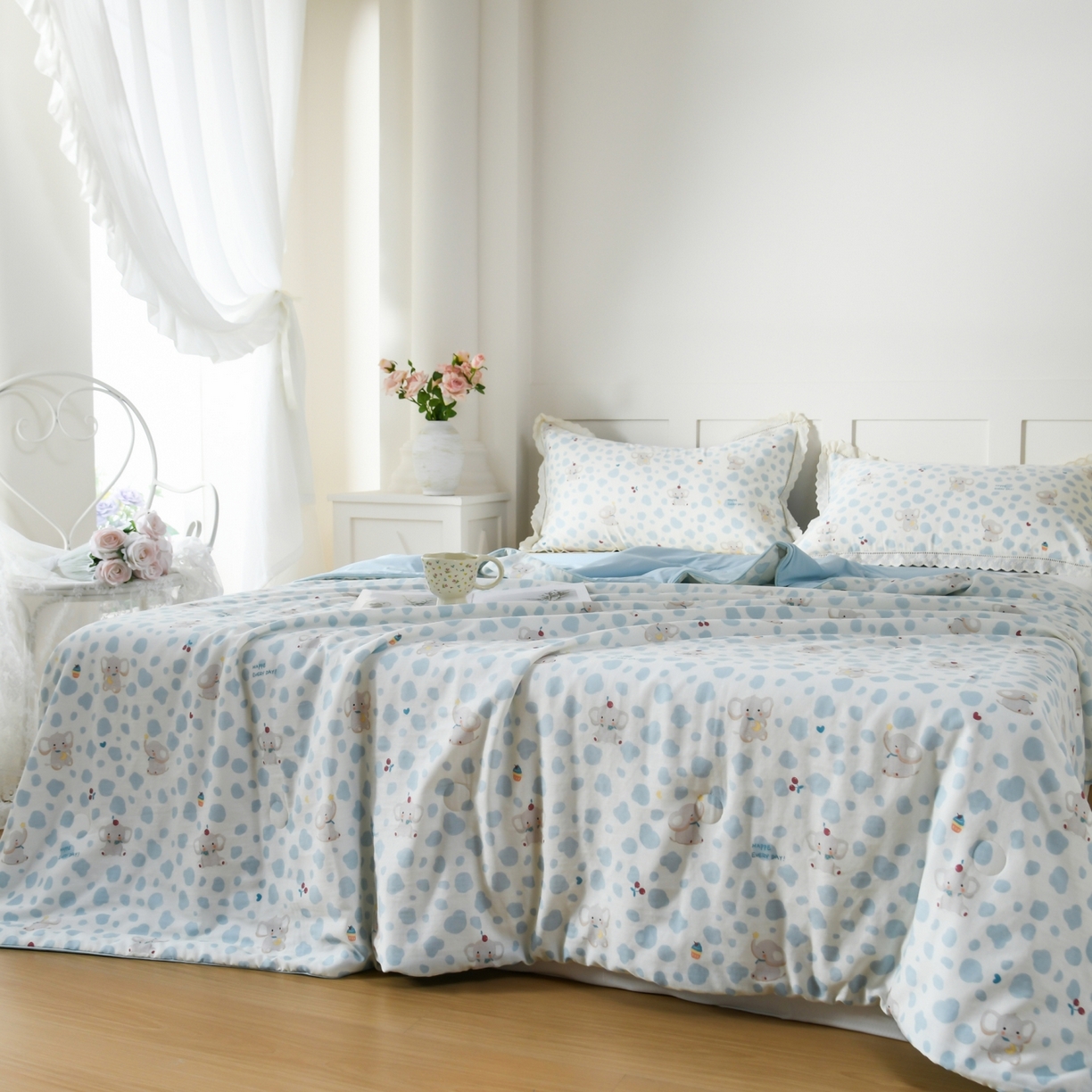 91家纺网 家纺一手货源 找家纺 （总）CINNY馨宜 2026新款双层纱锦氨凉感夏被双面睡感夏被