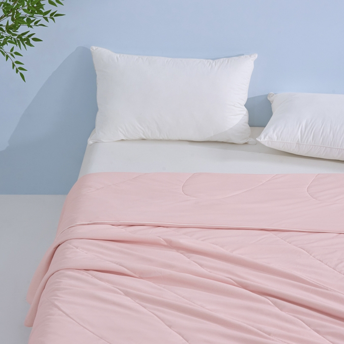 91家纺网 家纺一手货源 找家纺 库里梦家纺 2026新款深海水藻凉感被夏被夏凉被空调被礼盒装 桃花粉