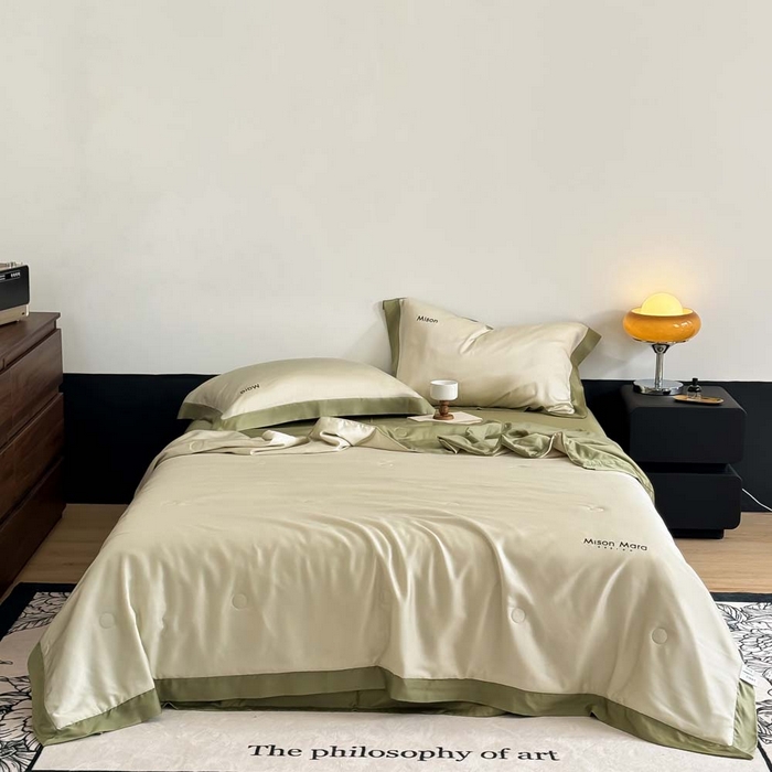 91家纺网 家纺一手货源 找家纺 （总）CINNY馨宜 2026新款A类兰精天丝55%大豆纤维 双拼色天丝夏被（炫彩）