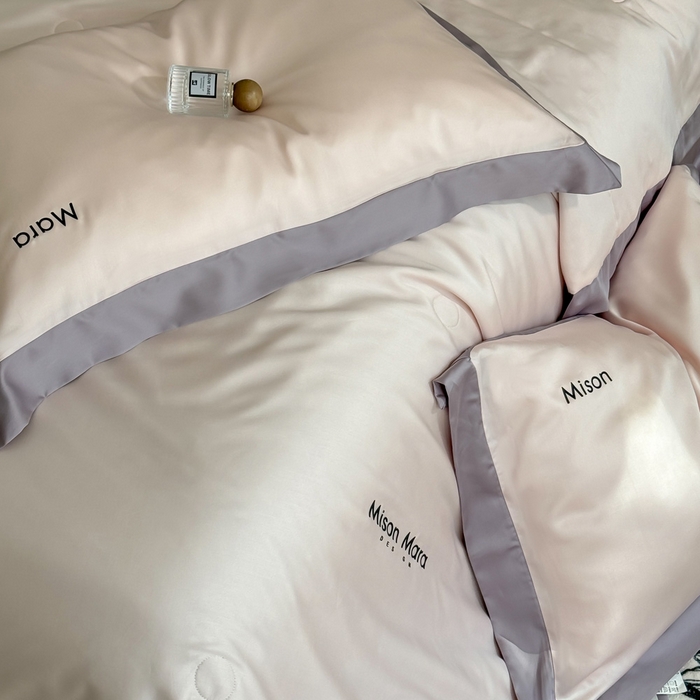 91家纺网 家纺一手货源 找家纺 CINNY馨宜 2026新款A类兰精天丝55%大豆纤维 双拼色天丝夏被（炫彩） 丁香紫