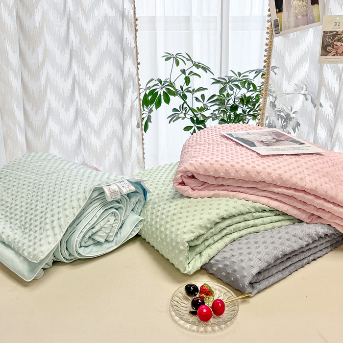 91家纺网 家纺一手货源 找家纺 （总）库里梦家纺 2026新款3D按摩冰豆豆凉感夏被夏凉被空调被