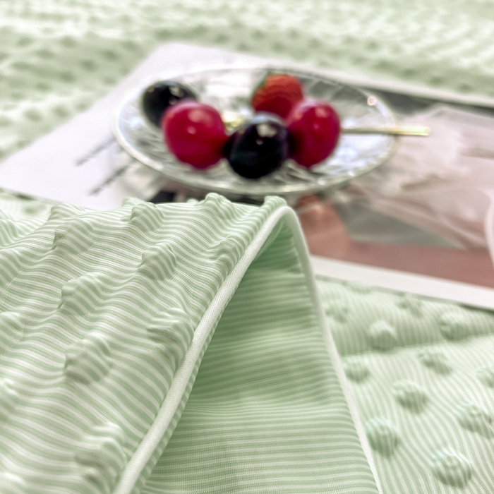 91家纺网 家纺一手货源 找家纺 库里梦家纺 2026新款3D按摩冰豆豆凉感夏被夏凉被空调被 冰豆绿