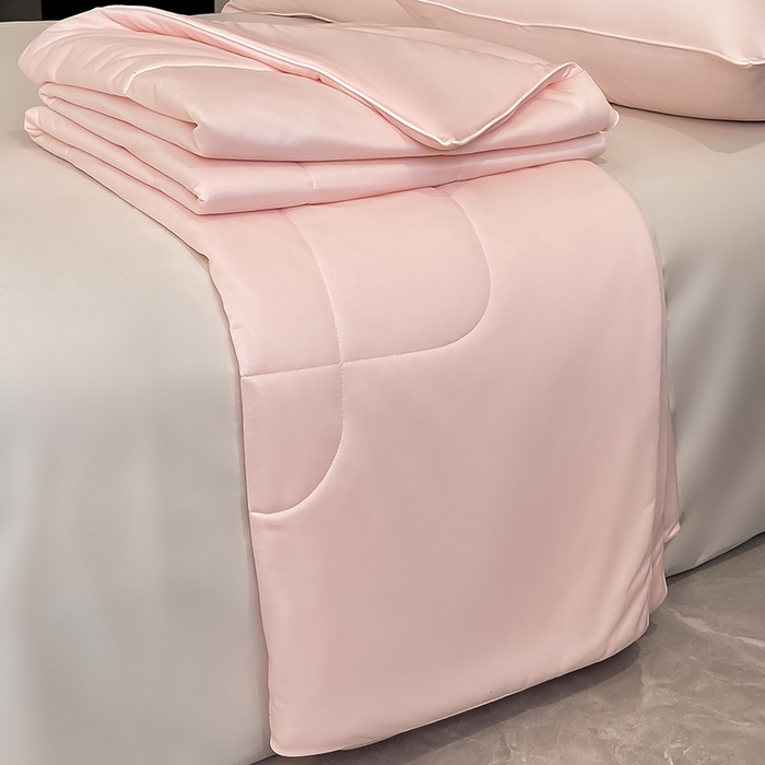 91家纺网 家纺一手货源 找家纺 库里梦家纺 2026新款云柔凉感冰淇淋夏被空调被夏凉被 浅粉