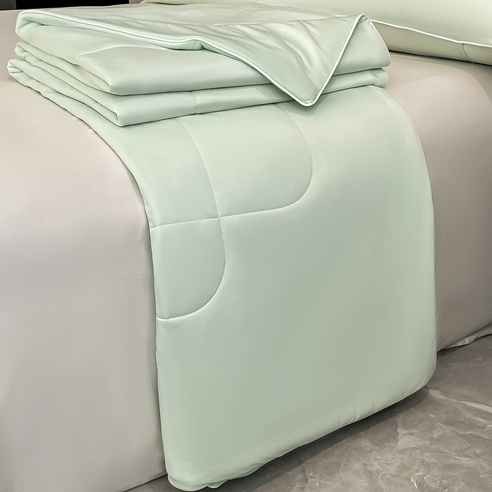 91家纺网 家纺一手货源 找家纺 库里梦家纺 2026新款云柔凉感冰淇淋夏被空调被夏凉被 浅绿