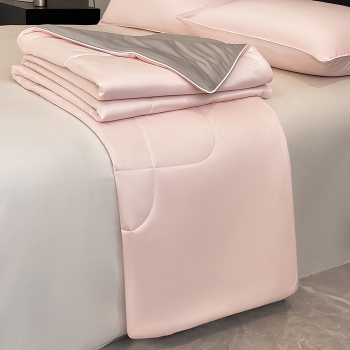 库里梦家纺 2026新款云柔凉感冰淇淋夏被空调被夏凉被 粉灰