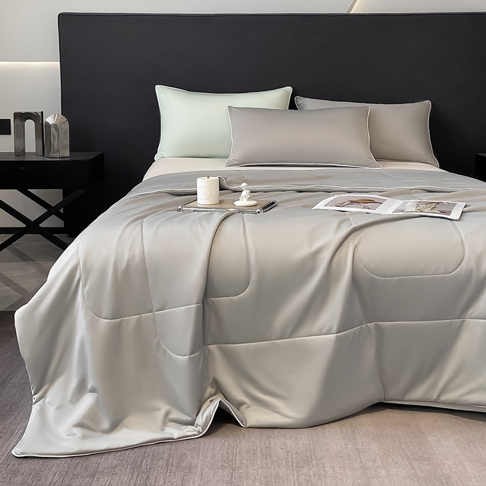 91家纺网 家纺一手货源 找家纺 库里梦家纺 2026新款云柔凉感冰淇淋夏被空调被夏凉被 灰色