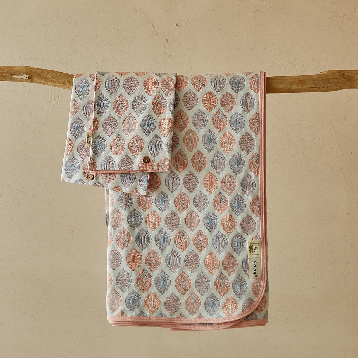 91家纺网 家纺一手货源 找家纺 （总）孑寐家纺 2026新款100%纯棉色织双面大提花老粗布凉席三件套