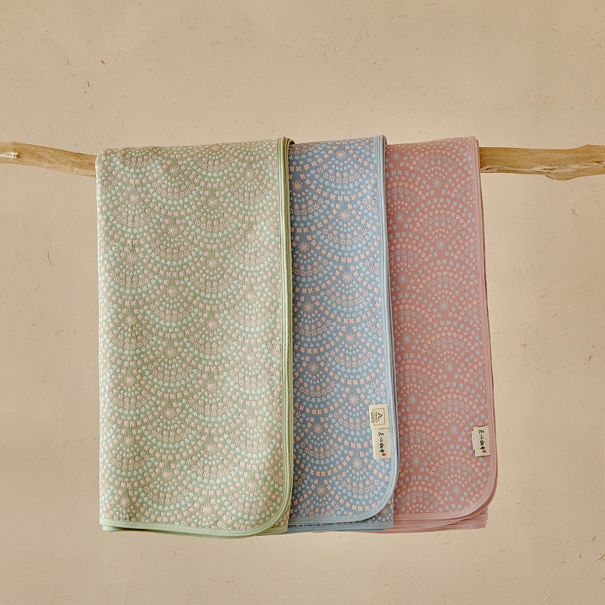 91家纺网 家纺一手货源 找家纺 孑寐家纺 2026新款100%纯棉色织双面大提花老粗布凉席三件套 组合