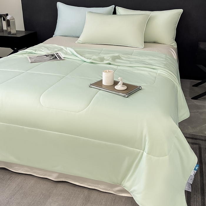 91家纺网 家纺一手货源 找家纺 库里梦家纺 2026新款云柔凉感冰淇淋夏被空调被夏凉被 浅绿