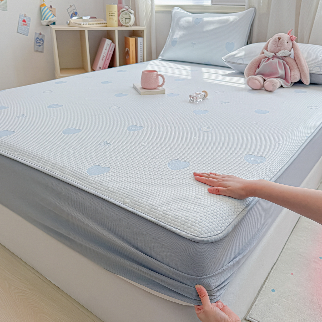 91家纺网 家纺一手货源 找家纺 （总）多乐家纺 206新款冰豆豆防水凉感软席凉席席子