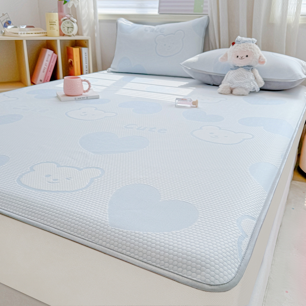 91家纺网 家纺一手货源 找家纺 （总）多乐家纺 206新款冰豆豆防水凉感软席凉席席子