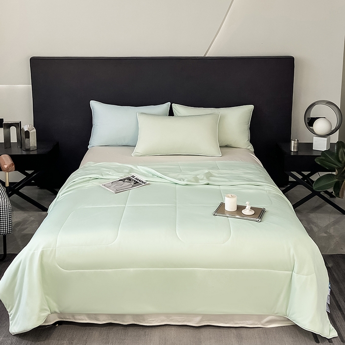 91家纺网 家纺一手货源 找家纺 库里梦家纺 2026新款云柔凉感冰淇淋夏被空调被夏凉被 浅绿