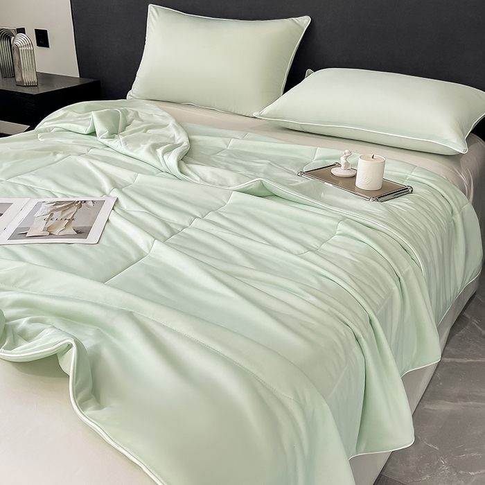 91家纺网 家纺一手货源 找家纺 库里梦家纺 2026新款云柔凉感冰淇淋夏被空调被夏凉被 浅绿