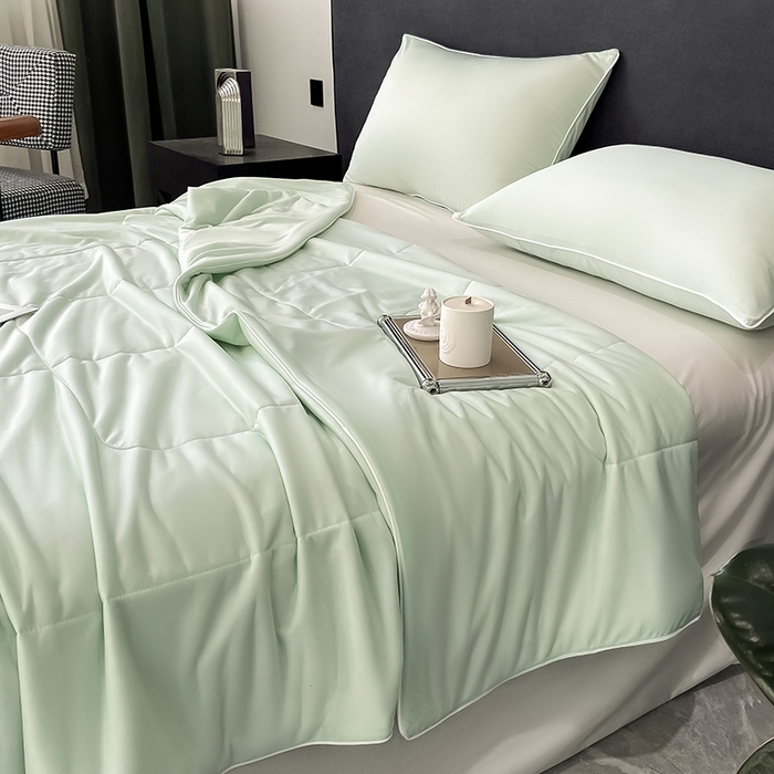 91家纺网 家纺一手货源 找家纺 库里梦家纺 2026新款云柔凉感冰淇淋夏被空调被夏凉被 浅绿