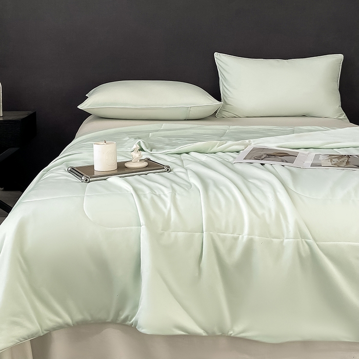 91家纺网 家纺一手货源 找家纺 库里梦家纺 2026新款云柔凉感冰淇淋夏被空调被夏凉被 浅绿