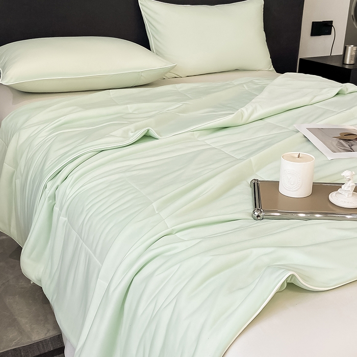 91家纺网 家纺一手货源 找家纺 库里梦家纺 2026新款云柔凉感冰淇淋夏被空调被夏凉被 浅绿