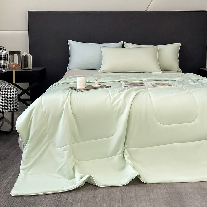 91家纺网 家纺一手货源 找家纺 库里梦家纺 2026新款云柔凉感冰淇淋夏被空调被夏凉被 浅绿