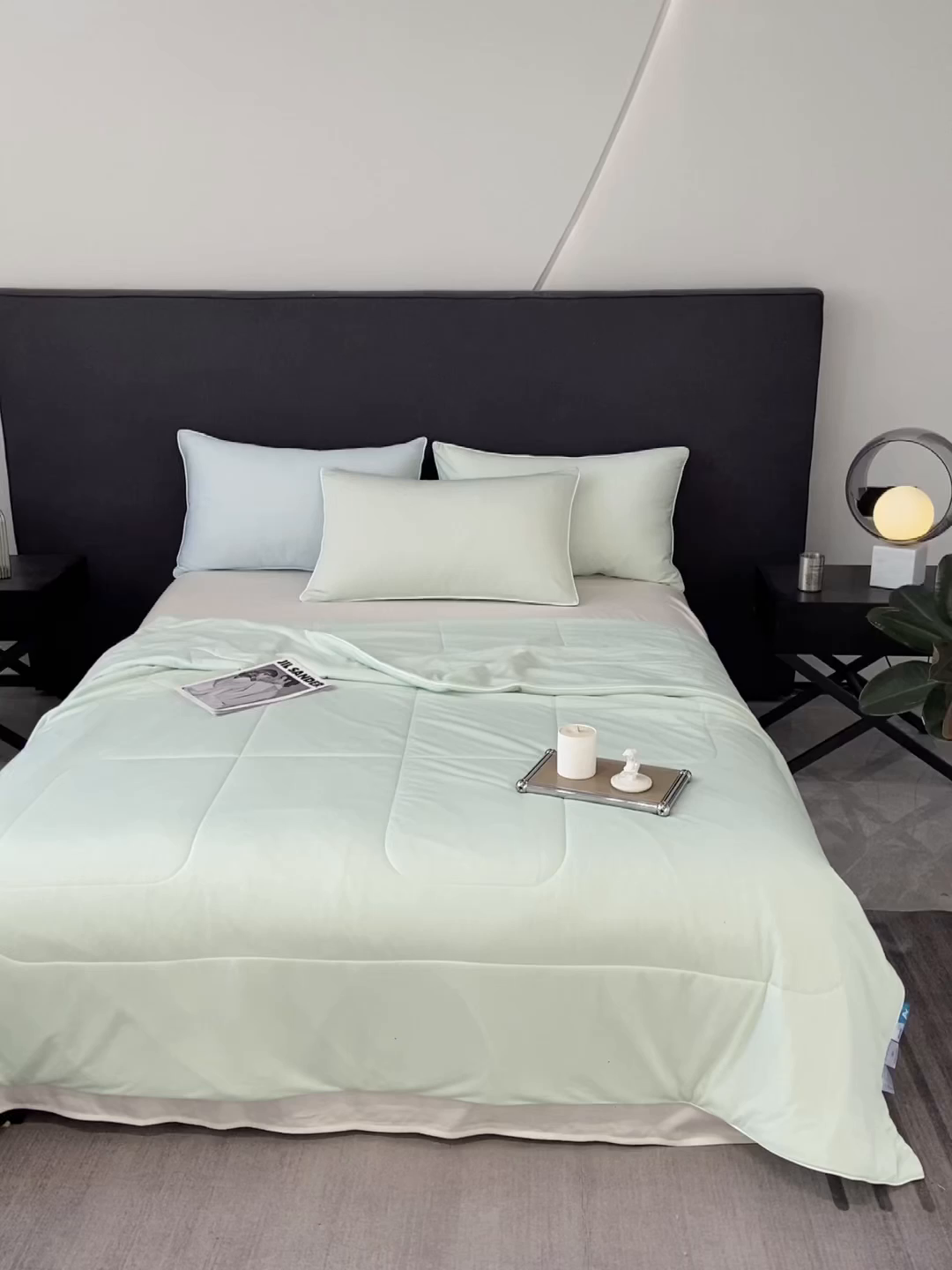 91家纺网 家纺一手货源 找家纺 库里梦家纺 2026新款云柔凉感冰淇淋夏被空调被夏凉被 浅绿