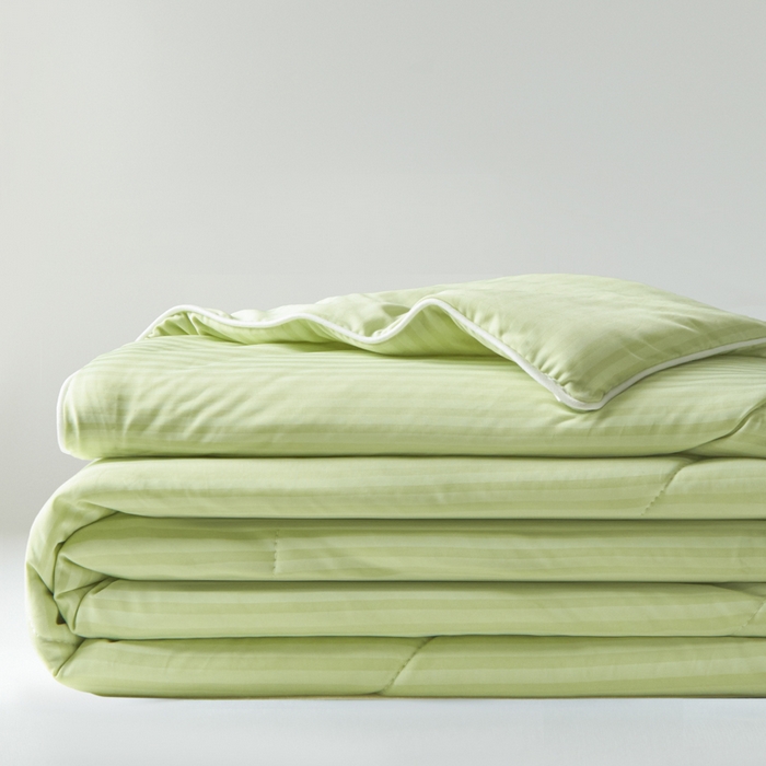 库里梦家纺 2026新款100%真锦氨无印提花凉感空调被夏被夏凉被 条纹春绿