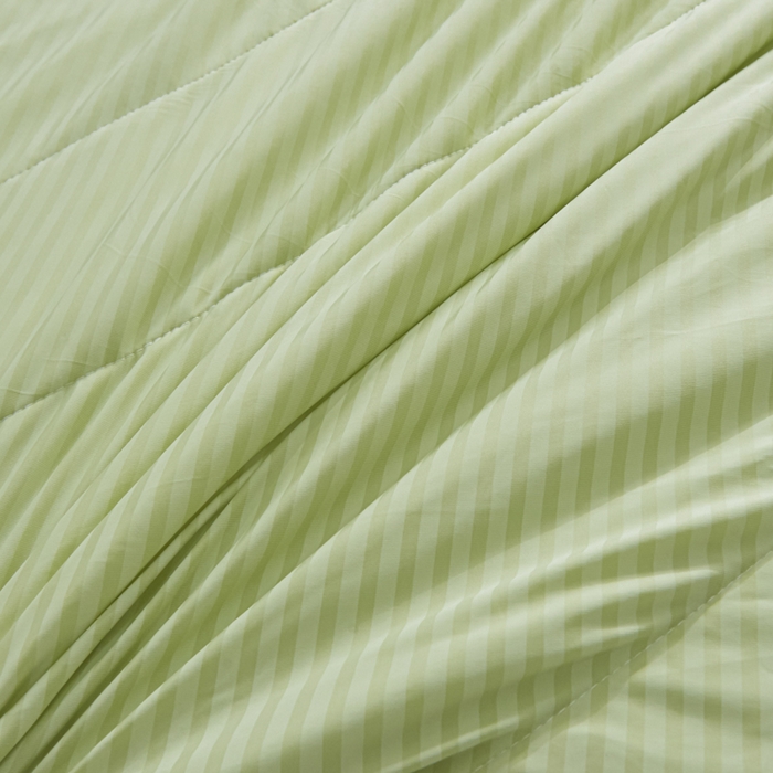 91家纺网 家纺一手货源 找家纺 库里梦家纺 2026新款100%真锦氨无印提花凉感空调被夏被夏凉被 条纹春绿