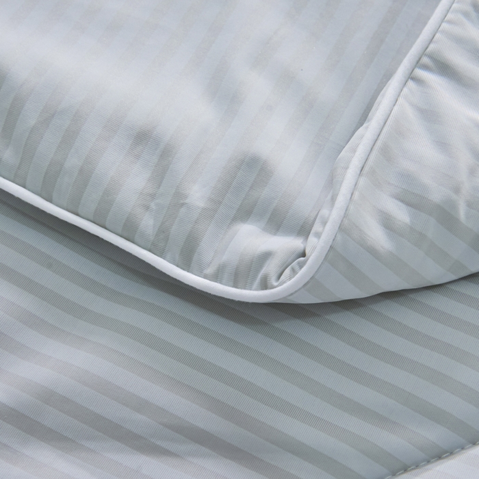 91家纺网 家纺一手货源 找家纺 库里梦家纺 2026新款100%真锦氨无印提花凉感空调被夏被夏凉被 条纹灰