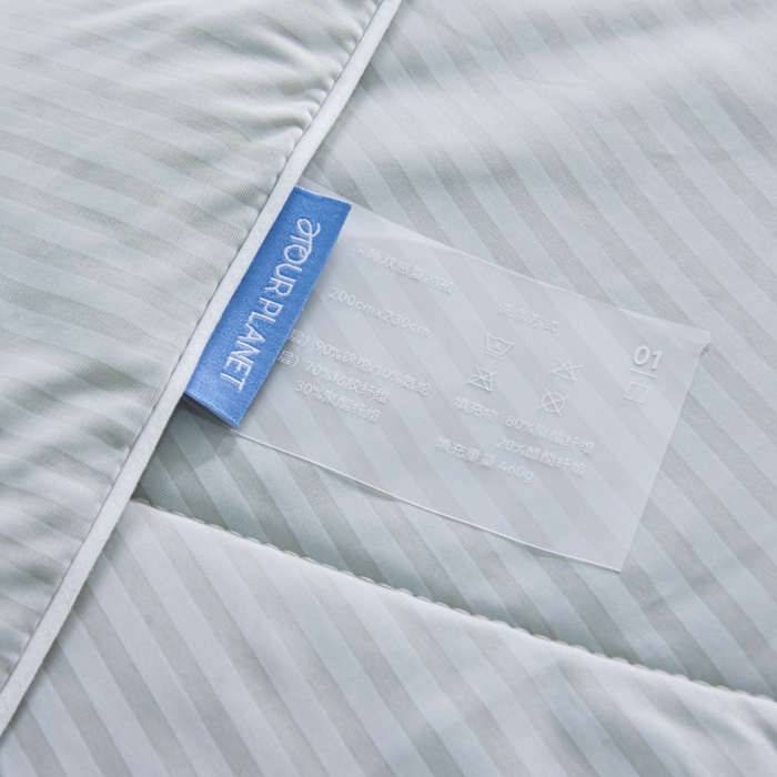 91家纺网 家纺一手货源 找家纺 库里梦家纺 2026新款100%真锦氨无印提花凉感空调被夏被夏凉被 条纹灰